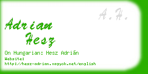 adrian hesz business card